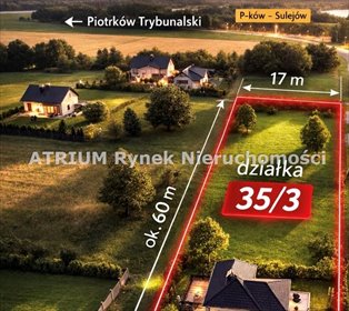 Działka budowlana 1000 m² z warunkami zabudowy, Sulejów działka Włodzimierzów