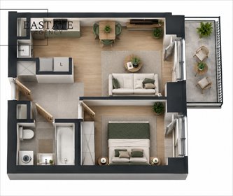 Nowe 2-pokojowe mieszkanie 36,69 m² - balkon i szybka sprzedaż mieszkanie Warszawa, Białołęka, Mirabelki