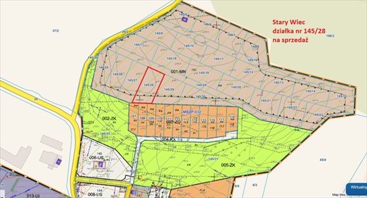 Działka 1135 m² w Starym Wiecu (przetarg 21.09.2026) działka Stary Wiec
