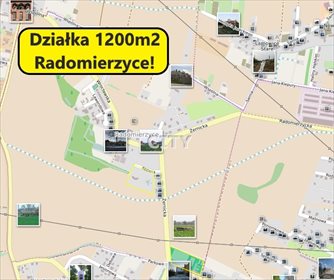 działka na sprzedaż 1210m2 działka Radomierzyce