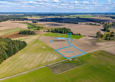 Duża działka budowlana 3019 m² w spokojnej okolicy działka Dąbrowa Człuchowska