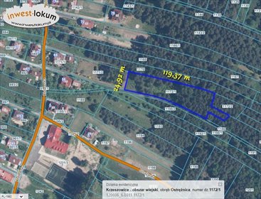 działka na sprzedaż Ostrężnica 3540 m2