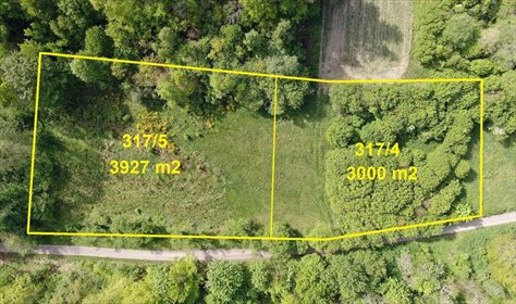 działka na sprzedaż 3927m2 działka Paproty, Paproty