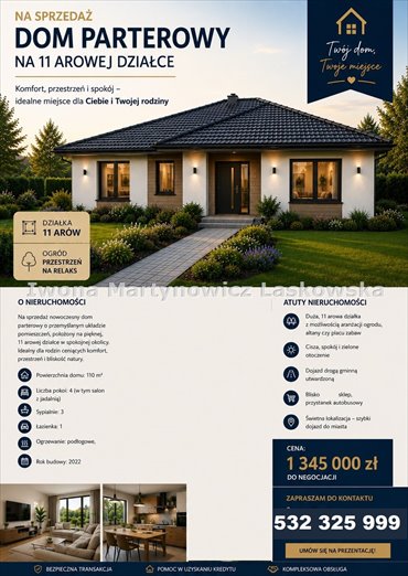 Na sprzedaż nowoczesny dom 110 m² z fotowoltaiką i klimatyzacją dom Obora