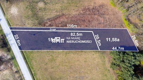 działka na sprzedaż 1158m2 działka Dobra