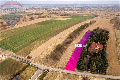 Działka budowlano-rolna 1838 m² z widokiem na Klasztor Kamedułów działka Liszki, Kaszowska