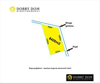 Polecam kształtną działkę 8 400 m² z mediami i dojazdem asfaltowym działka Chraboły