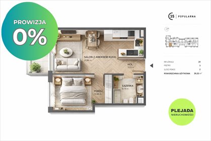 mieszkanie na sprzedaż 39m2 mieszkanie Warszawa, Włochy, Popularna