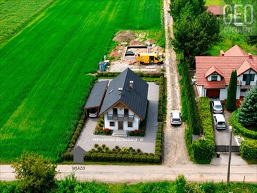 Dom w stanie surowym otwartym z projektem 94 m2, blisko Krakowa dom Poskwitów, Dom stan surowy otwarty na działce 5 a okolice Michałowic