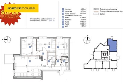 mieszkanie na sprzedaż 74m2 mieszkanie Warszawa, Białołęka