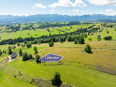 Widokowa działka w Sierockiem – 1206 m², media, służebności działka Sierockie