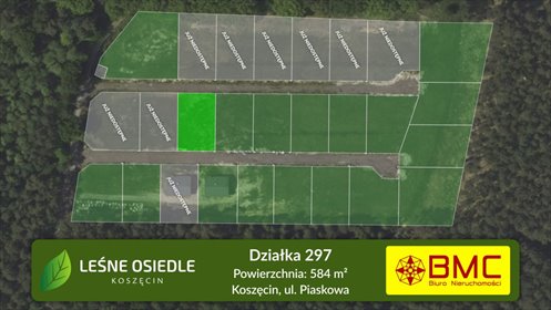 działka na sprzedaż 584m2 działka Koszęcin, Piaskowa