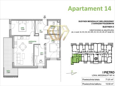 Nowoczesne 4-pokojowe mieszkanie z balkonem w Parkitce mieszkanie Częstochowa, Parkitka, Małopolska