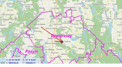 Polecam działkę na Mazurach z warunkami zabudowy i lasem działka Targowo