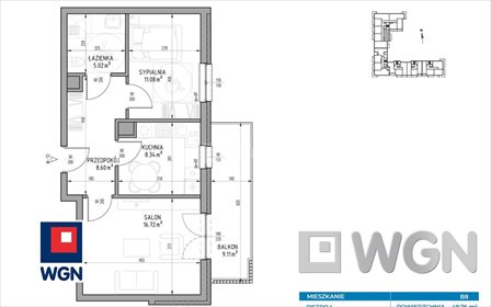 Polecam nowoczesne 2-pokojowe mieszkanie 49,76 m² z oddzielną kuchnią w Lublinie mieszkanie Lublin, Wrotków, Wrotków