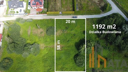 działka na sprzedaż 1192m2 działka Dobrzykowice, Polna