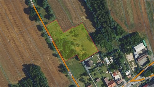 Na sprzedaż działka 4628 m² z mediami i podziałem w Dzierżnie działka Pyskowice, Dzierżno
