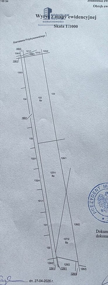 Na sprzedaż działka inwestycyjna 3578 m² w Łodzi działka Łódź, Łódź-Widzew, Stanisława Przybyszewskiego