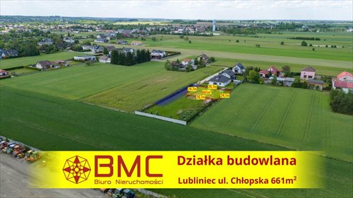 działka na sprzedaż 661m2 działka Lubliniec, Chłopska