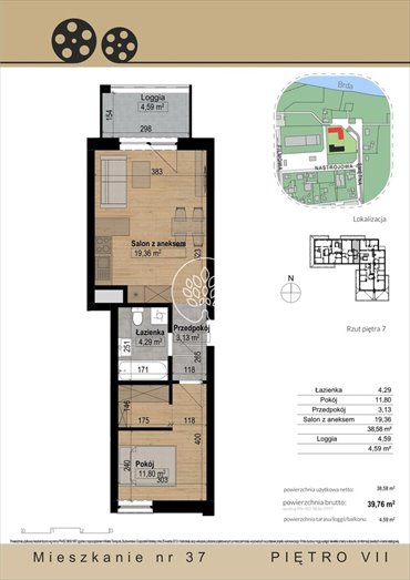 mieszkanie na sprzedaż 40m2 mieszkanie Bydgoszcz, Bartodzieje Małe, Nastrojowa