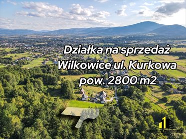 działka na sprzedaż 2800m2 działka Wilkowice
