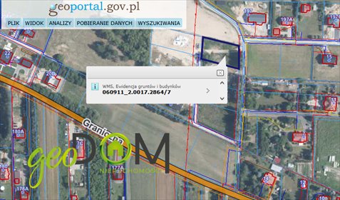 działka na sprzedaż 1093m2 działka Niemce