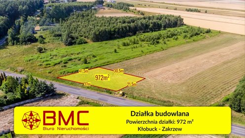 działka na sprzedaż 972m2 działka Kłobuck, Zakrzew