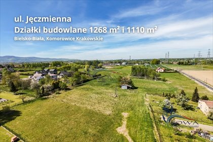 Działki budowlane w Komorowicach Krakowskich – 2378 m², cicha okolica działka Bielsko-Biała, Komorowice Krakowskie