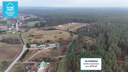 działka na sprzedaż 2177m2 działka Domatówko, Sosnowa