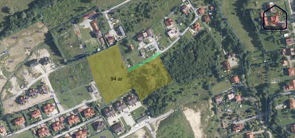 działka na sprzedaż 9400m2 działka Nowy Sącz, Zawada, Tadeusza Ryby