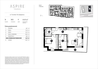 mieszkanie na sprzedaż 66m2 mieszkanie Bydgoszcz, Toruńska