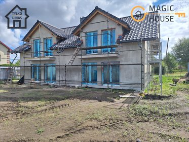 Nowoczesny bliźniak z garażem i ogrodem w Rębiechowie dom Rębiechowo, Słoneczna