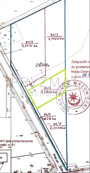 Na sprzedaż działka 800 m² pod dom w Budy Barcząckie działka Budy Barcząckie, Lotnicza