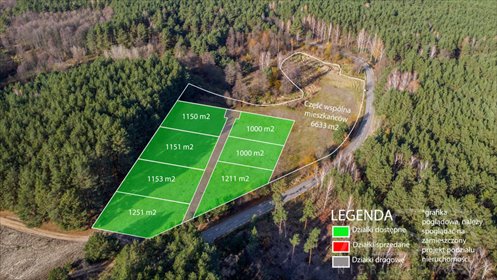 działka na sprzedaż 1000m2 działka Grądy Szlacheckie