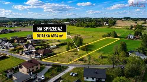 Działka budowlano-rolna 4195 m² w Wyrach (media, dojazd) działka Wyry