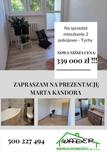 mieszkanie na sprzedaż 37m2 mieszkanie Tychy, Śródmieście