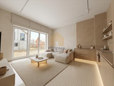 Nowoczesny dom bliźniak z garażem i ogrodem w Ratyniu dom Wrocław, Ratyń, Trzmielowicka