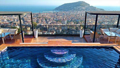 Apartament z widokiem na morze, basen, udogodnienia mieszkanie Alanya, Küçükhasbahçe, Alanya, Antalya