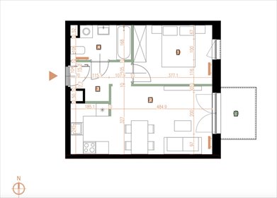 Polecam nowoczesne 2-pokojowe mieszkanie 40 m² na Zabłociu mieszkanie Kraków, Zabłocie, Portowa