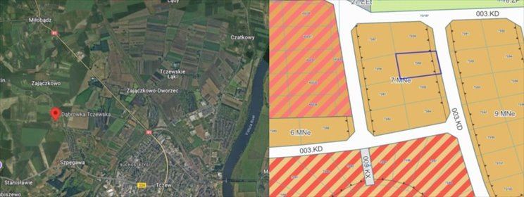 działka na sprzedaż 865m2 działka Dąbrówka Tczewska