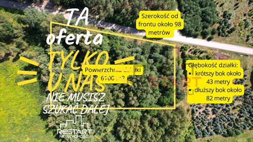 działka na sprzedaż 6100m2 działka Zboiska