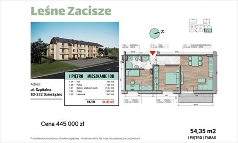 mieszkanie na sprzedaż 54m2 mieszkanie Dzierżążno