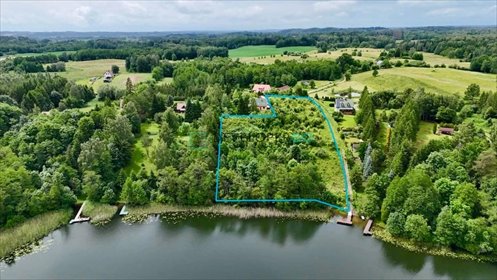 Działka nad jeziorem z własną linią brzegową, 9,7 ha działka Ełk
