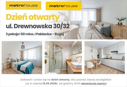 Nowoczesne 3-pokojowe mieszkanie z dużą loggią i pełnym wyposażeniem mieszkanie Pabianice, Bugaj, Drewnowska