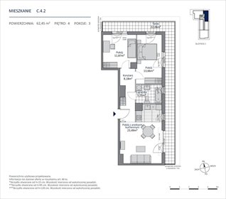 Mieszkanie 62 m² w Gdańsku Morena - blisko natury mieszkanie Gdańsk, Morena