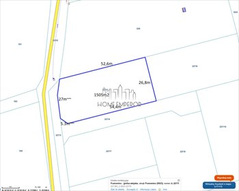 Działka 1502 m² w Postomino - media w ulicy, plan zagospodarowania działka Postomino
