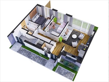 Segment 52 m² w Mszczonowie (z ogródkiem i balkonem) dom Mszczonów