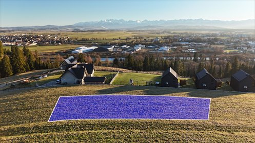 Działka 1080 m² z widokiem na Tatry i lasem działka Nowy Targ