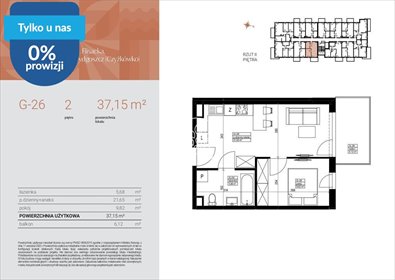 Zapraszam do 2-pokojowego mieszkania 37,15 m² w Bydgoszczy mieszkanie Bydgoszcz, Czyżkówko, Flisacka