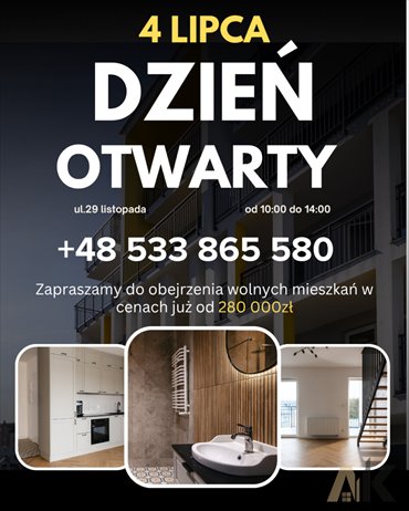 Nowoczesne 3-pokojowe mieszkanie z balkonem i garażem mieszkanie Nowy Sącz, 29 Listopada